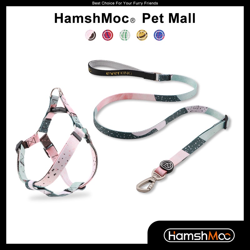 HamshMoc Bộ dây dắt thú cưng mềm mại có thể điều chỉnh tiện dụng