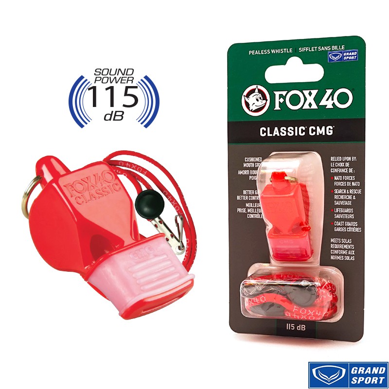 Còi FOX40 CLASSIC CMG Có Đệm Silicon Grand Sport 331914 Đỏ