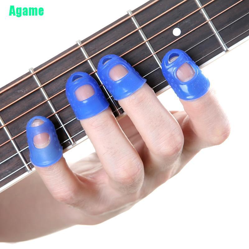 Set 4 Miếng Silicone Bảo Vệ Ngón Tay Khi Chơi Đàn Guitar / Ukulele / Bass