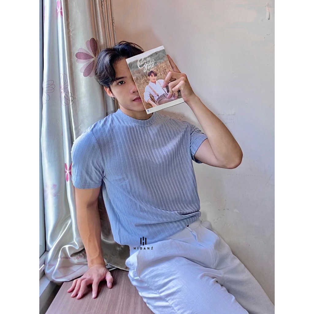 Áo thun nam basic HIDANZ mã ATG01 - chất Craysall sợi thun gân co giãn - mềm mại - thoải mái - thoáng mát | BigBuy360 - bigbuy360.vn