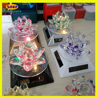 Hoa sen thủy tinh pha lê trang trí nhà cửa - H001