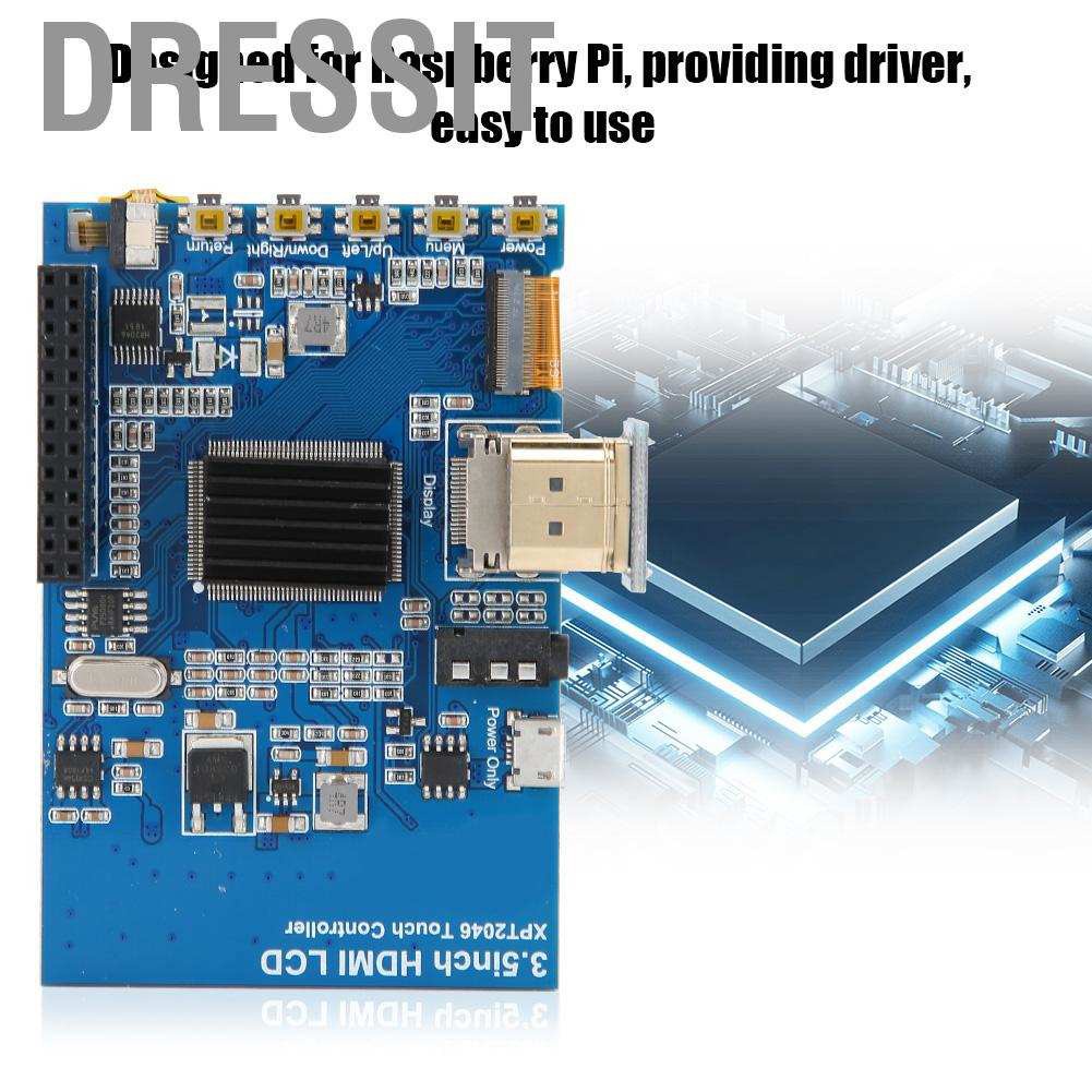 Dressit 3.5 inch 1920x1080P IPS LCD Display Resistance Touch Screen for Raspberry Pi GS