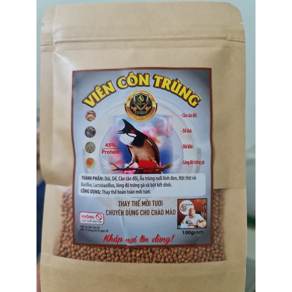 HẠT CÔN TRÙNG CHO CHIM CHÀO MÀO LÃO ĐẠI căng lửa thi đấu dẻo dai