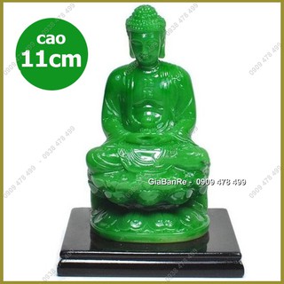 Tượng Phật Tổ Bưng Ngọc Màu Xanh Ngọc – Cao 11cm - 6455