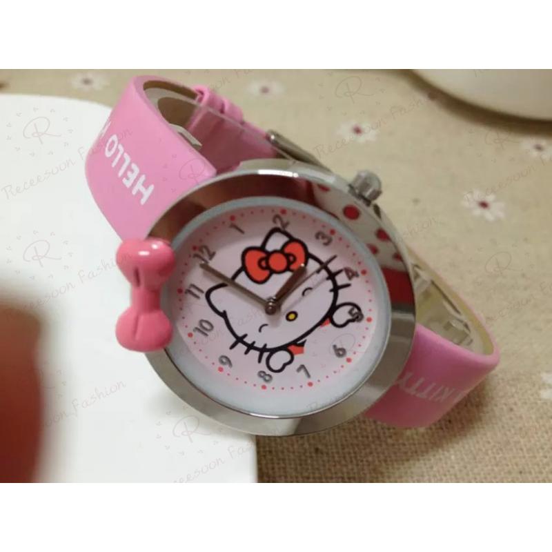 Đồng hồ Hello Kitty dây da dành cho bé gái