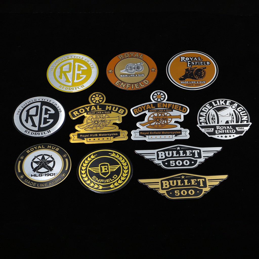 Sticker phong cách Royal Enfield cổ điển dùng dán trang trí xe moto