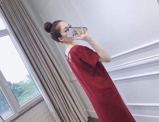 ĐẦM SUÔNG CỔ TIM DÂY CHÉO LƯNG 🎈