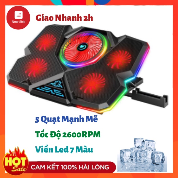 Đế Tản Nhiệt Laptop Cao Cấp Có Led Cực Mát Dành Cho Máy Từ 12 inch, 14 inch, 15.6 inch, 17.6 inch