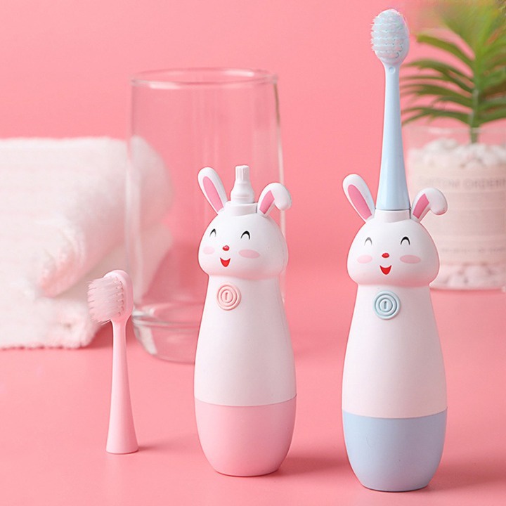 Bàn Chải Đánh Răng Điện Cho Bé, Bàn Chải Đánh Răng Lông Mềm Làm Trắng Chăm Sóc Răng Miệng Babibu - BCD