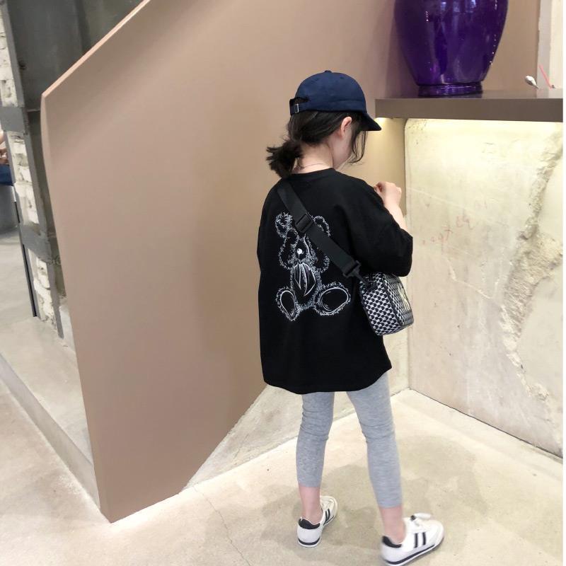 Áo thun cotton dáng rộng phong cách Hàn Quốc thời trang mới 2021 cho trẻ em
