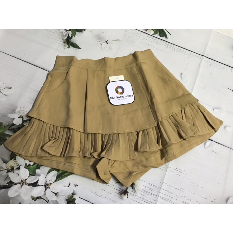 Chân váy hai tầng viền váy xếp ly chất vải dày dặn | BigBuy360 - bigbuy360.vn