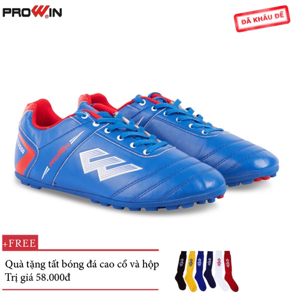 Giày Bóng Đa Bằng Da Prowin  Trẻ Em - Màu Xanh Dương (TẶNG TẤT)Thương Hiệu Việt Chất Lượng Cao