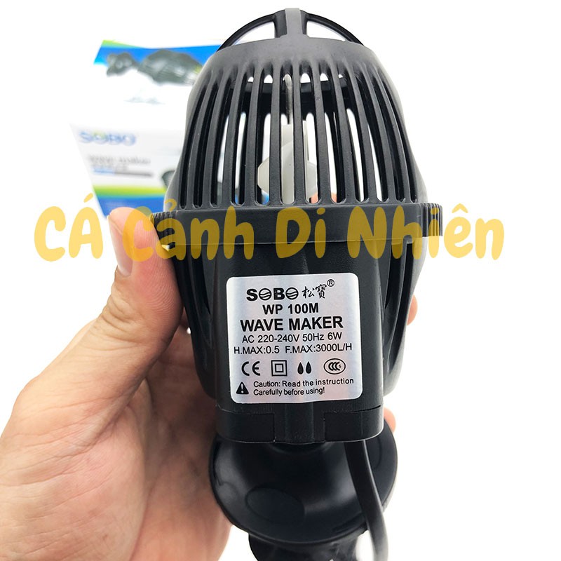 Quạt máy thổi luồng, tạo sóng 1 đầu cho hồ cá SOBO 100M WP-100M 6W