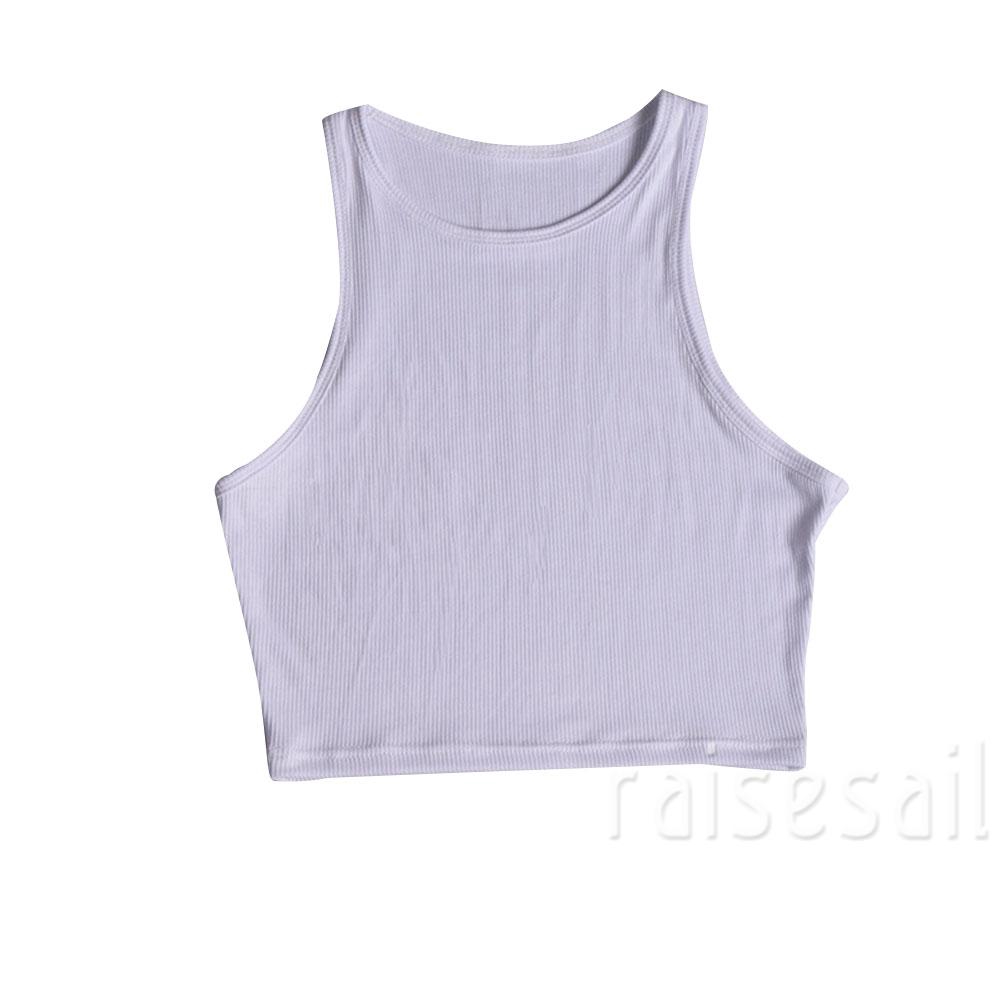 Áo lửng không tay màu trơn phong cách mùa hè cho nữ | BigBuy360 - bigbuy360.vn