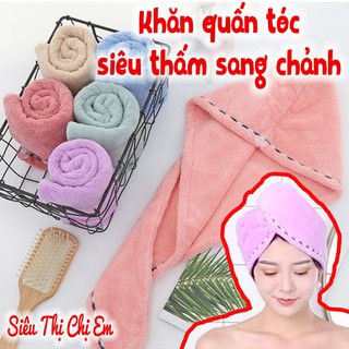 Khăn Quấn Đầu Tiện Dụng Nhiều Màu siêu hút nước cực SANG CHẢNH - Hàng loại 1, chất lượng khỏi bàn - Giao màu ngẫu nhiên