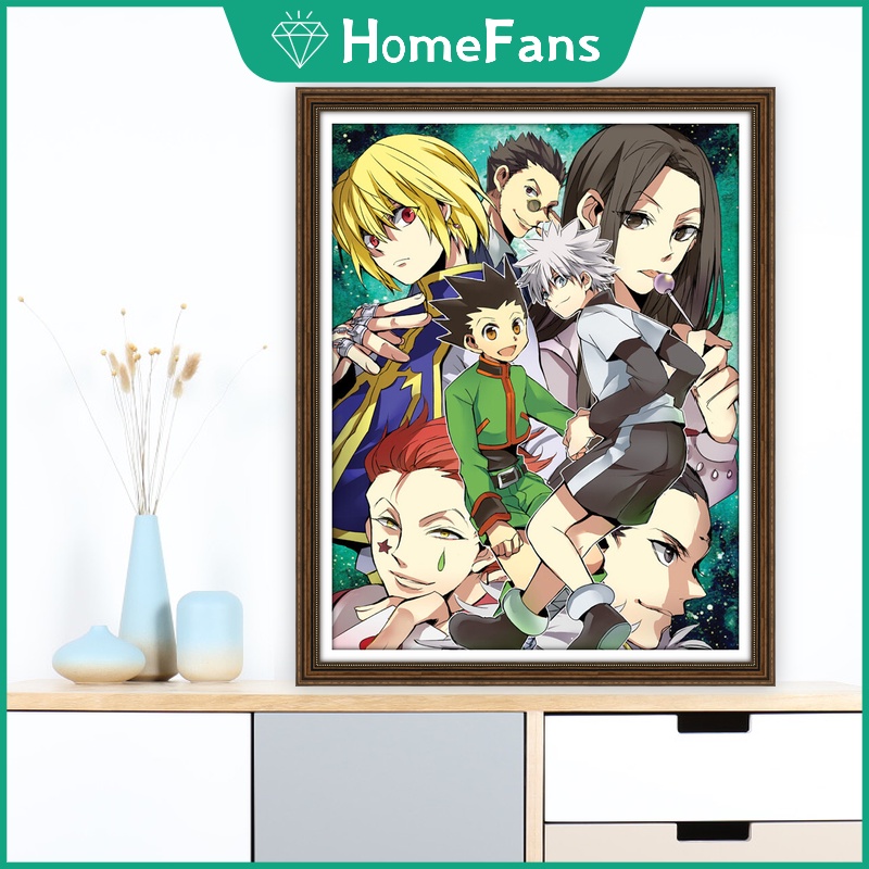 Bộ Tranh Đính Đá 5D Tự Làm 30x40cm/40x50cm Hình Anime Cho Trang Trí Nhà Và Người Lớn