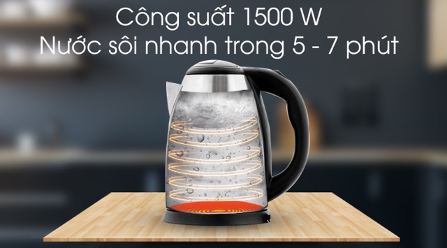 Bình đun siêu tốc sunhouse SHD1182 ( Hàng thanh lý bảo hành 12t )