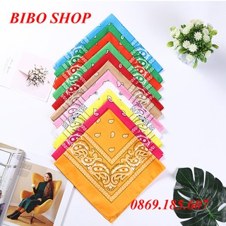 Khăn Turban Bandana Vải Họa Tiết - Khăn Vuông Hip Hop Nam Nữ