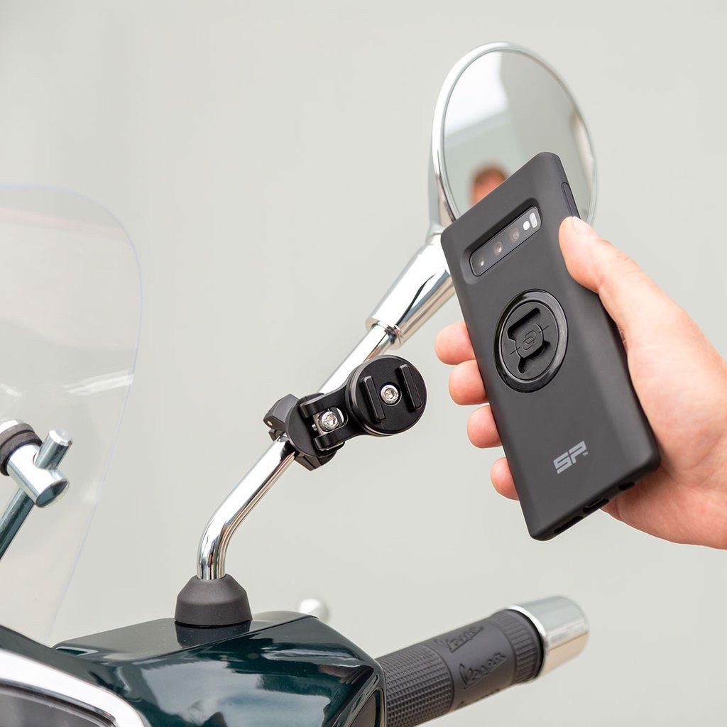 Giá Đỡ Kẹp Điện Thoại Gắn Gương SP Connect Mirror Pro dành cho Moto, xe máy, cố định và chống rung - Hàng chính hãng