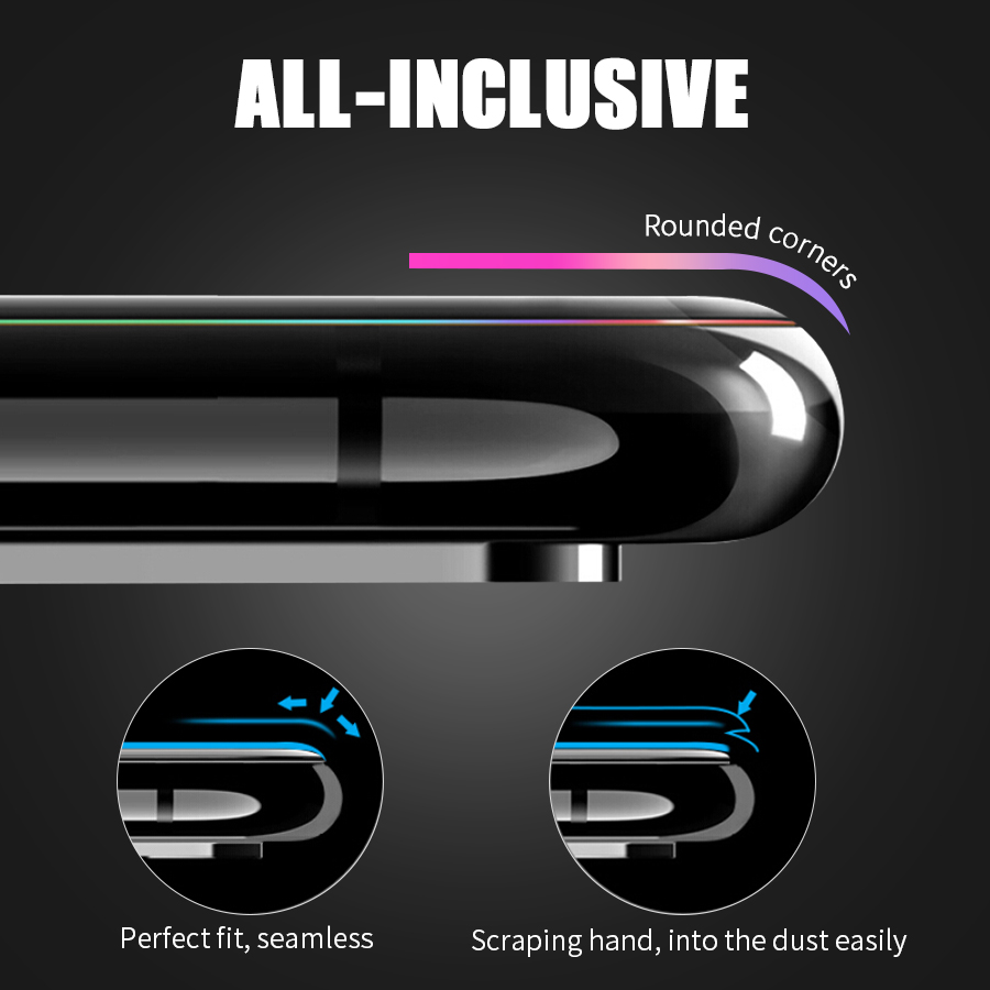 Kính cường lực toàn màn hình 21D dùng cho iPhone 11 12 13 14 15 Pro Max X XR XS 6 6s 7 8 Plus SE 2020