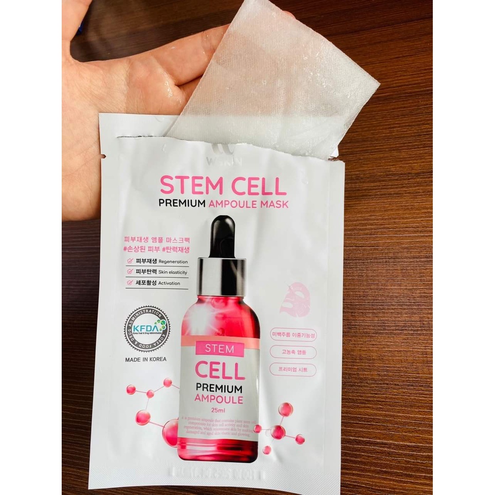 Mặt nạ tế bào gốc nâng cơ, trẻ hóa da Wskin Stem Cell Premium Ampoule Mask Hàn Quốc