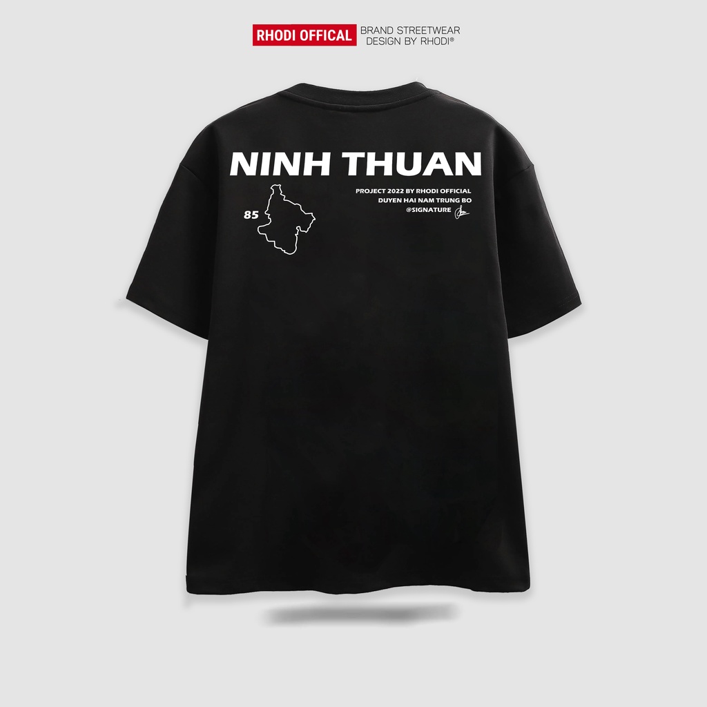 Áo thun local brand RHODI phông cổ tròn tay lỡ unisex nam nữ thế hệ genz Text Ninh Thuận