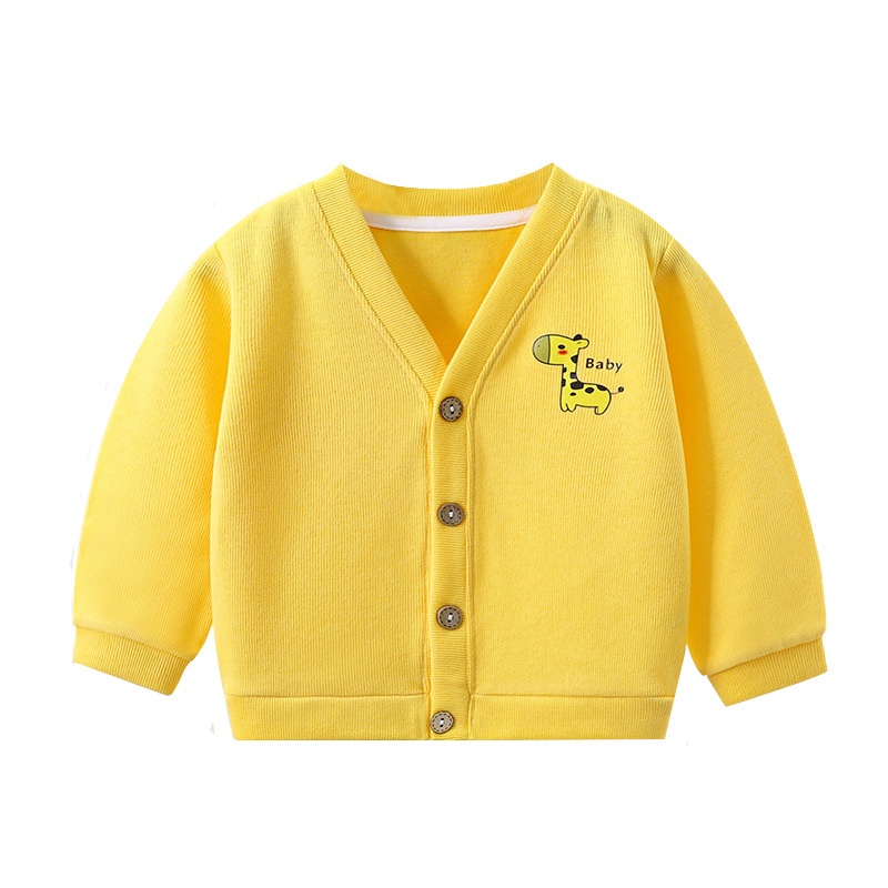 Áo Khoác Cardigan Dệt Kim Cổ Chữ V Dài Tay 60