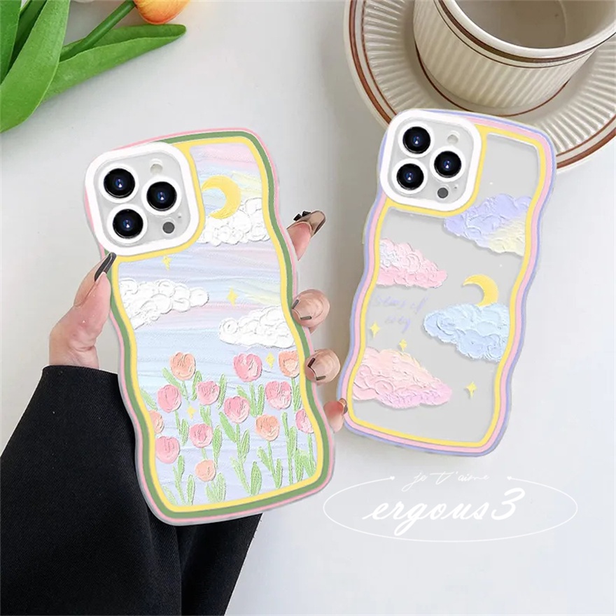 Ốp Điện Thoại Mềm Họa Tiết Hoa Hoạt Hình Cho iPhone 14 13 12 11 Pro Max SE2020 X XR Xs Max 7 8 Plus