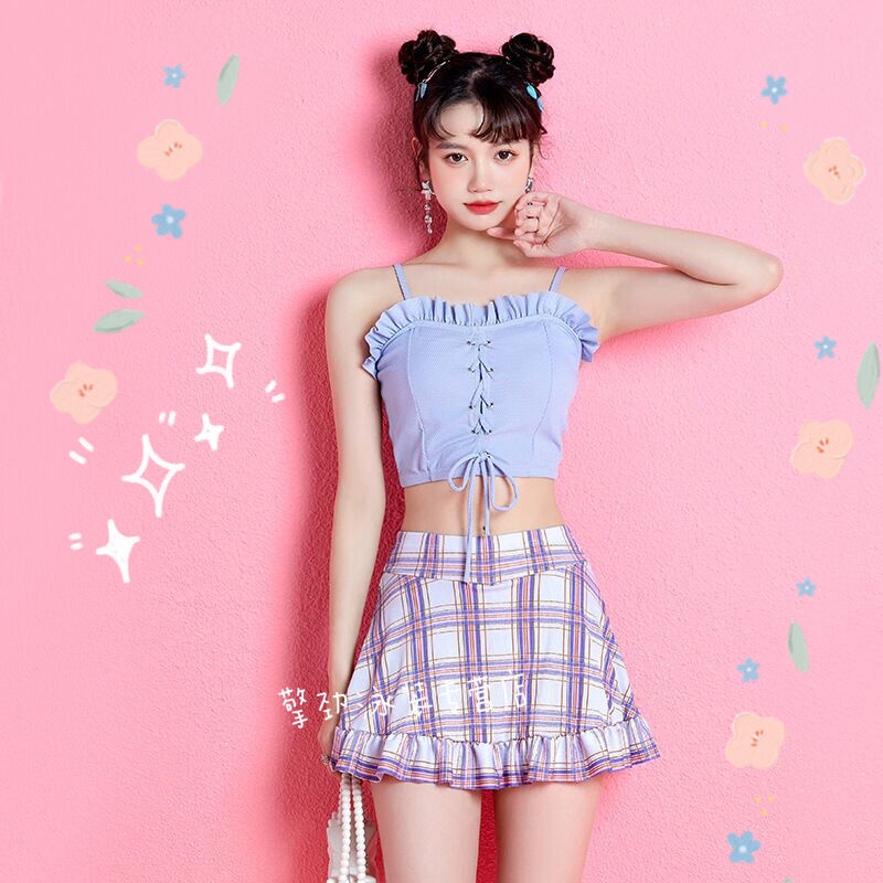 Bộ Đồ Bơi Hai Mảnh Phong Cách Hàn Quốc Cho Nữ