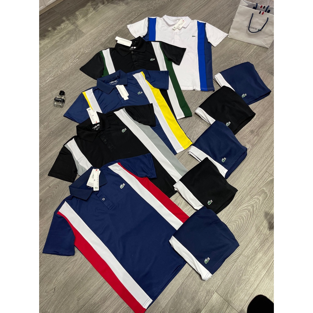 Bộ thể thao nam cổ bẻ dáng polo cổ bẻ dáng #polo hàng xuất dư, onweb y hãng đang trên kệ store Men’s L A C 0 S T E