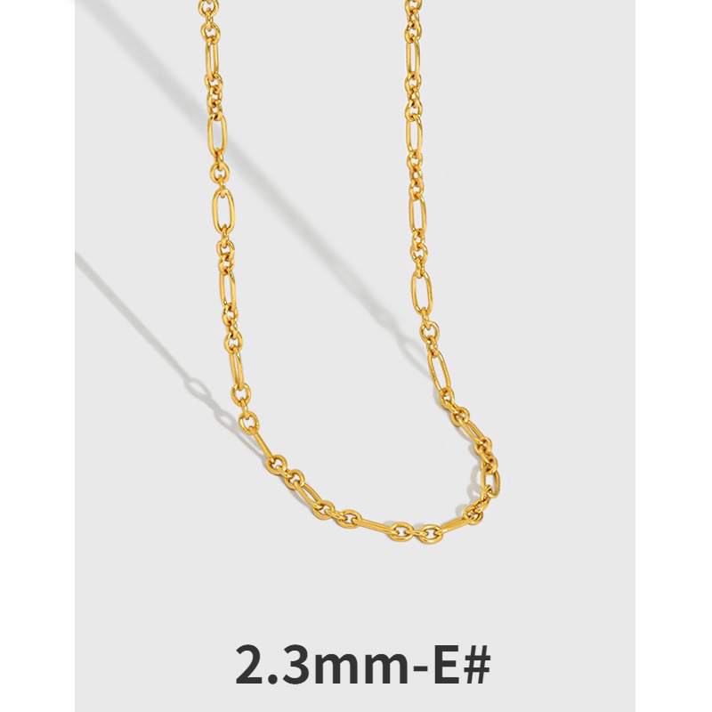 8 kiểu Dây chuyền vàng 18k Dây chuyền bạc S925 Thiết kế khác nhau / Chiều dài Mặt dây chuyền mạ vàng nữ trang sức unisex Quà tặng
