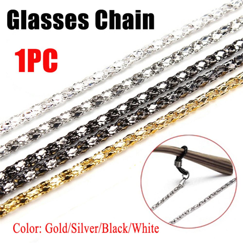 Dây Đeo Mắt Kính Bằng Kim Loại Chống Trượt Bền Bỉ Tùy Chỉnh 4 Màu Thời Trang Cho Nam Và Nữ