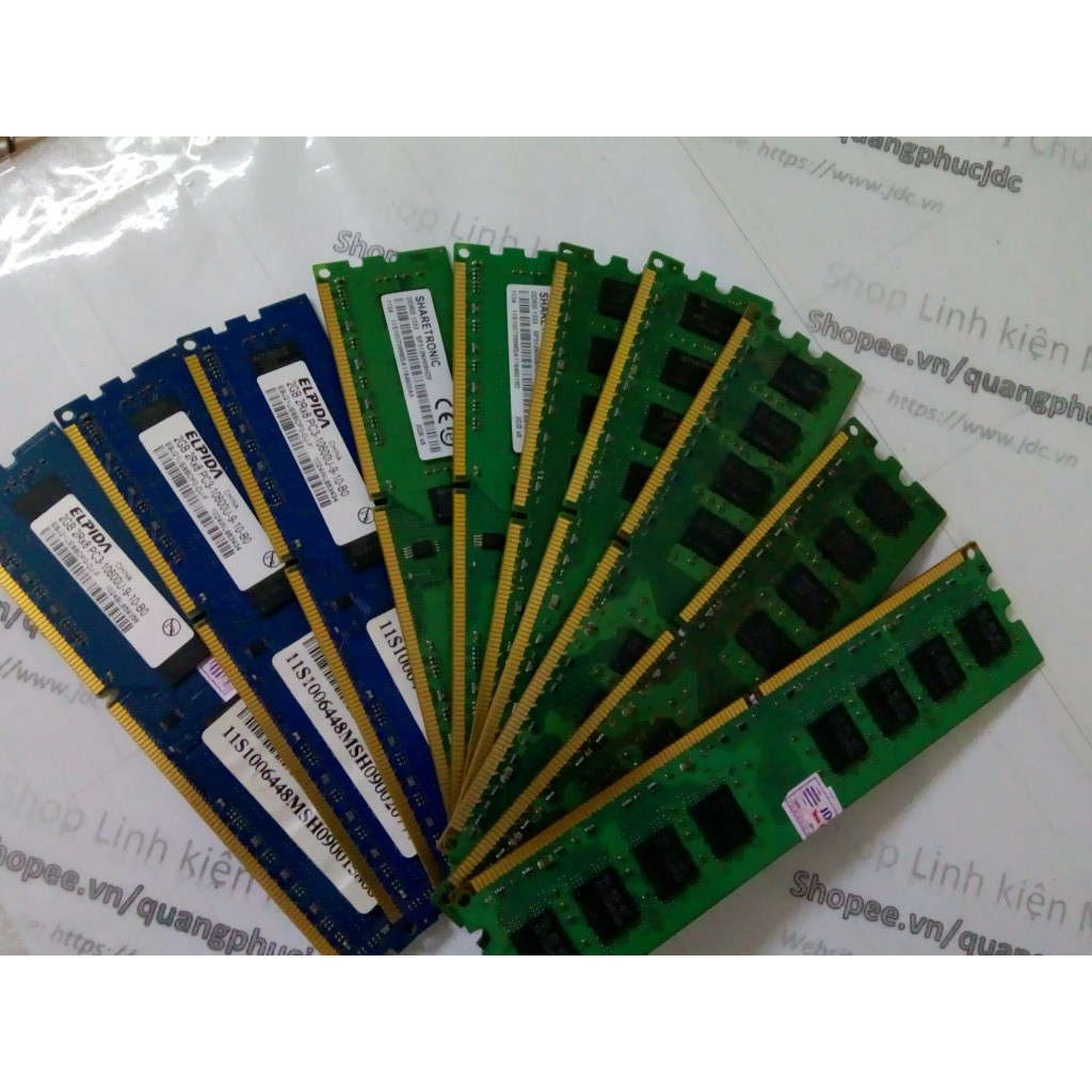 [RAM PC] DDR2-800Mhz DDR3-1333Mhz 2Gb 4Gb dành cho máy bàn PC