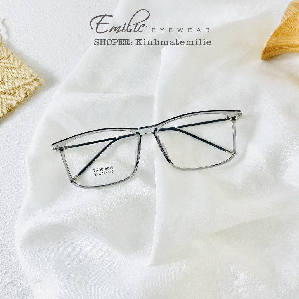 Gọng kính vuông nhựa dẻo mảnh Emilie eyewear phụ kiện thời trang 8095