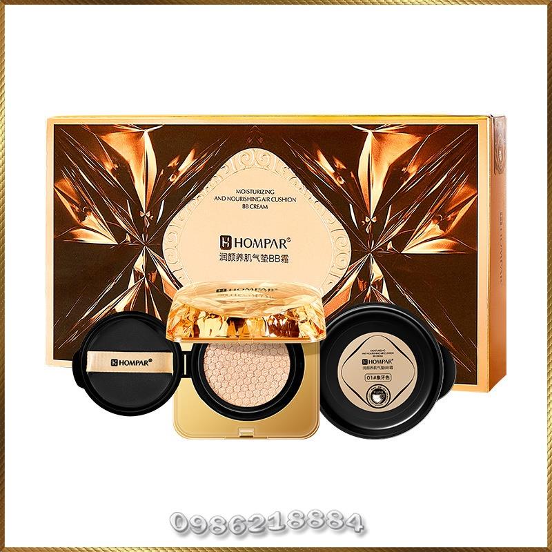 Phấn nước Air Cushion BB Cream Hompar nguyên bộ tặng kèm lõi dự phòng H3377