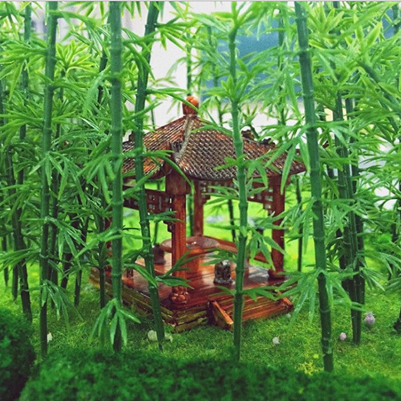 Bộ 20 Cây Tre Nhựa Mini Trang Trí