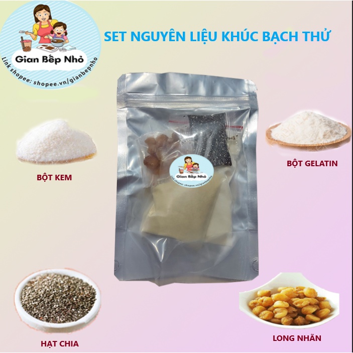 Set chè khúc bạch tự nấu thơm ngon chuẩn vị 20 chén - GIAN BẾP NHỎ ORINO