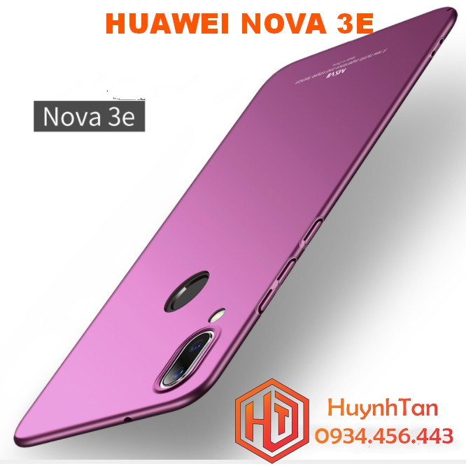 Ốp lưng Huawei Nova 3E nhựa full cạnh chính hãng MSVII