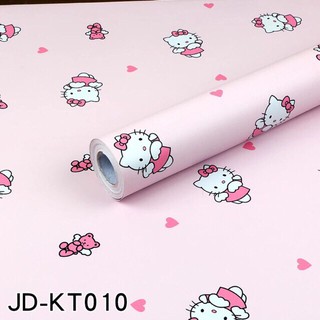 Giấy dán tường decal kitty các loại cực đẹp dễ thương 10mx45cm có keo sẵn