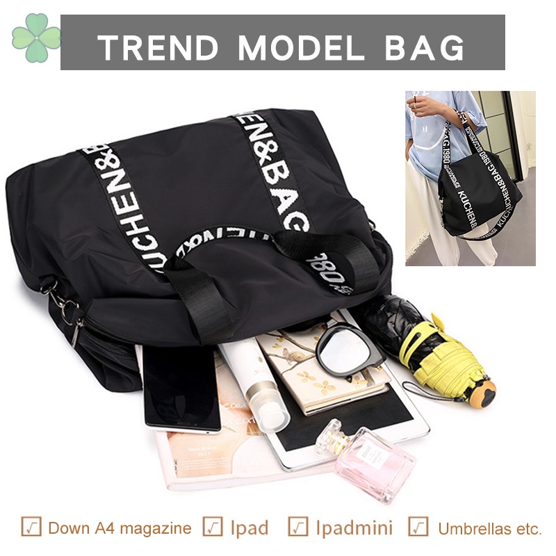 Túi Xách Tay Nữ Cỡ Lớn In Chữ Thời Trang