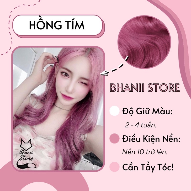 Thuốc nhuộm tóc Hồng Tím bhanii store