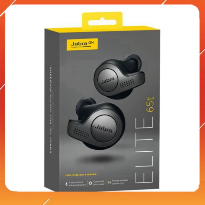 ƯU ĐAI DUY NHAT Tai Nghe Bluetooth Jabra Elite 65t Titanium Black True Wireless Earbuds ƯU ĐAI DUY NHAT