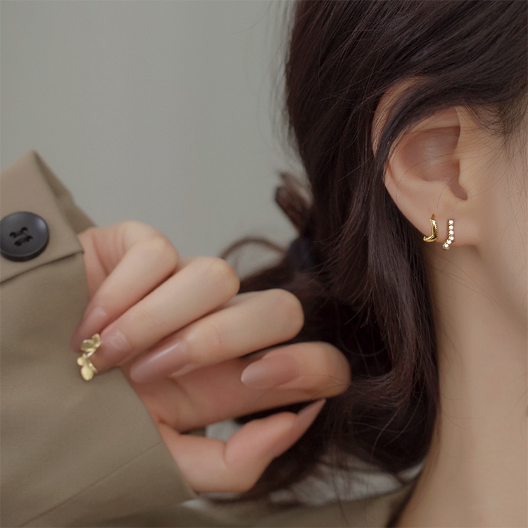 Bông Tai Nữ Khuyên Tai Nữ Tròn Bộ 14k Khuyên Tai Vòng Hình Bướm Xoắn Ốc Không Gây Dị Ứng Cho Nữ