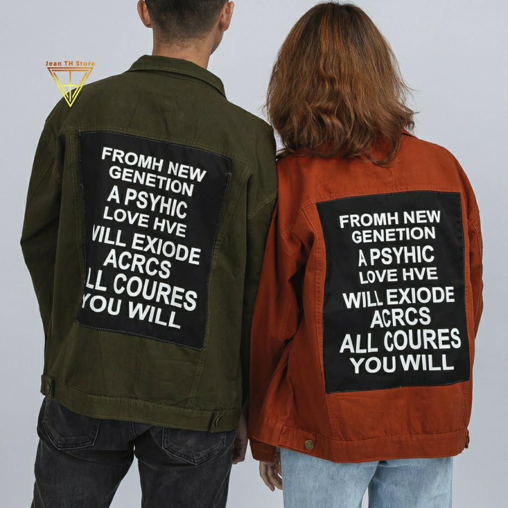 Áo Khoác Kaki Nam Nữ In Chữ (6 Màu) Form Rộng Hàn Quốc From New | BigBuy360 - bigbuy360.vn