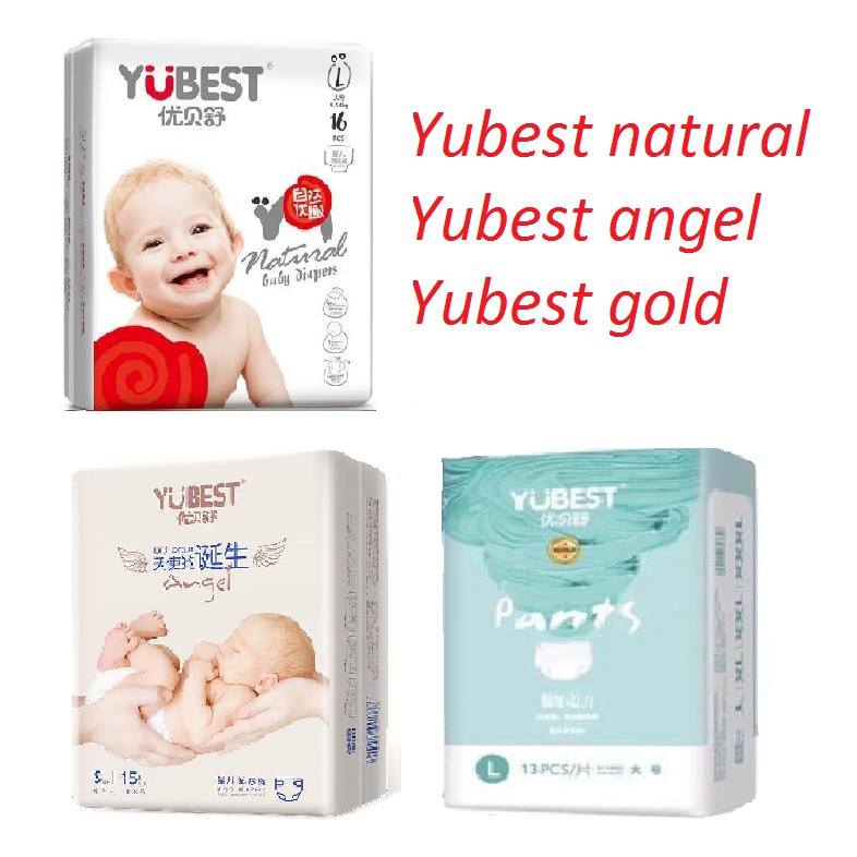 Tả bỉm dán/quần YUBEST GOLD - ANGEL - NATURAL - NIGHT S132, M108, L96, XL84, XXL72, S90, M84