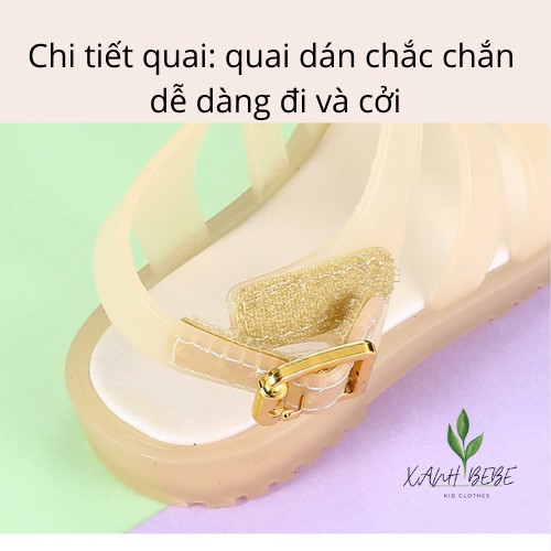 Sandal cho bé nhựa thơm dẻo minimelissa siêu mềm êm phong cách Hy Lạp