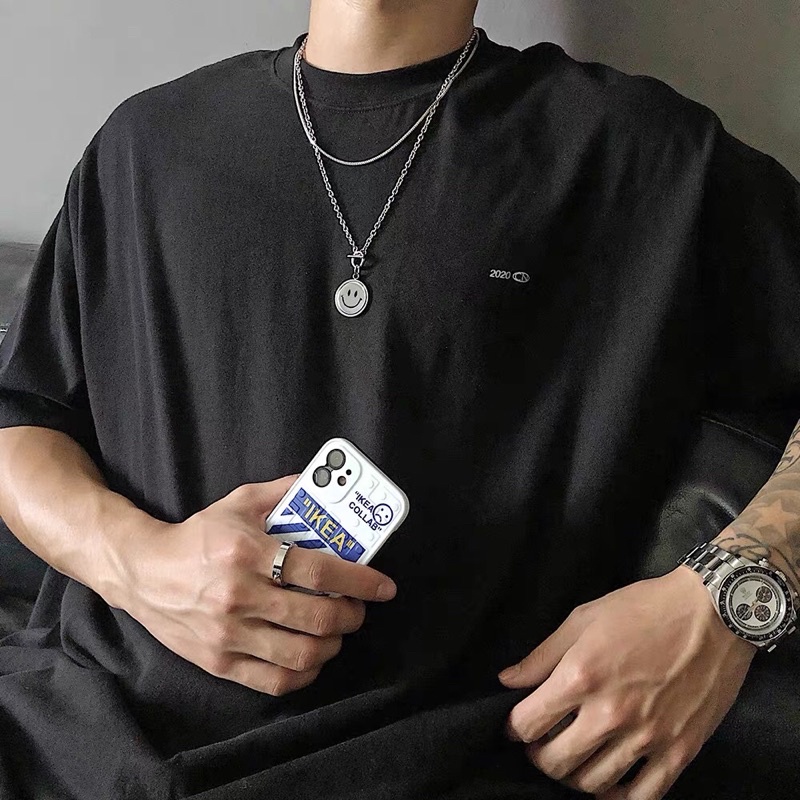 Dây chuyền xoay 2 mặt cười buồn khoá OT thép không gỉ