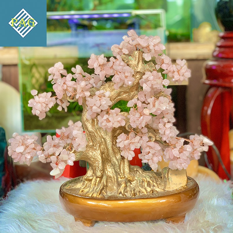 Cây Tài Lộc Đá Thiên Nhiên Mang Lại Phong Thuỷ Và Năng Lượng Cho Không Gian Sống Và Làm Việc - Kích Thước 40cm