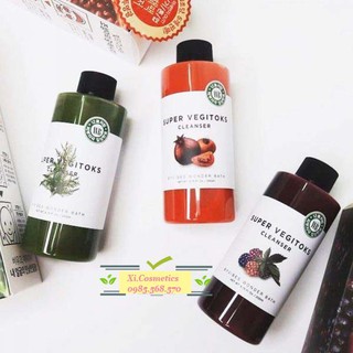 Full size - 300 ml - Sữa rửa mặt rau củ thải độc Super vegitoks cleanser Wonder bath