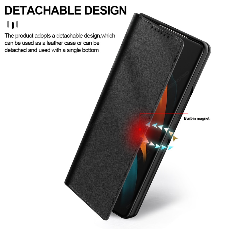 Bao da điện thoại nắp lật dạng ví cho Samsung Galaxy Z Fold 2 5G Samsung Z Fold2